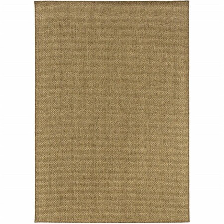 Palacedesigns 7 x 10 ft. Solid Tan Indoor & Outdoor Area Rug PA2627798